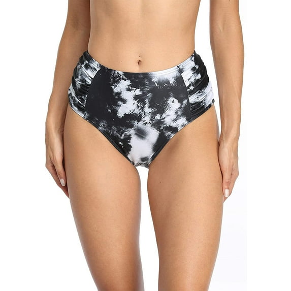 Women's Swimsuit Bottoms Solid Color Ruched Bikini Briefs Side Pleats