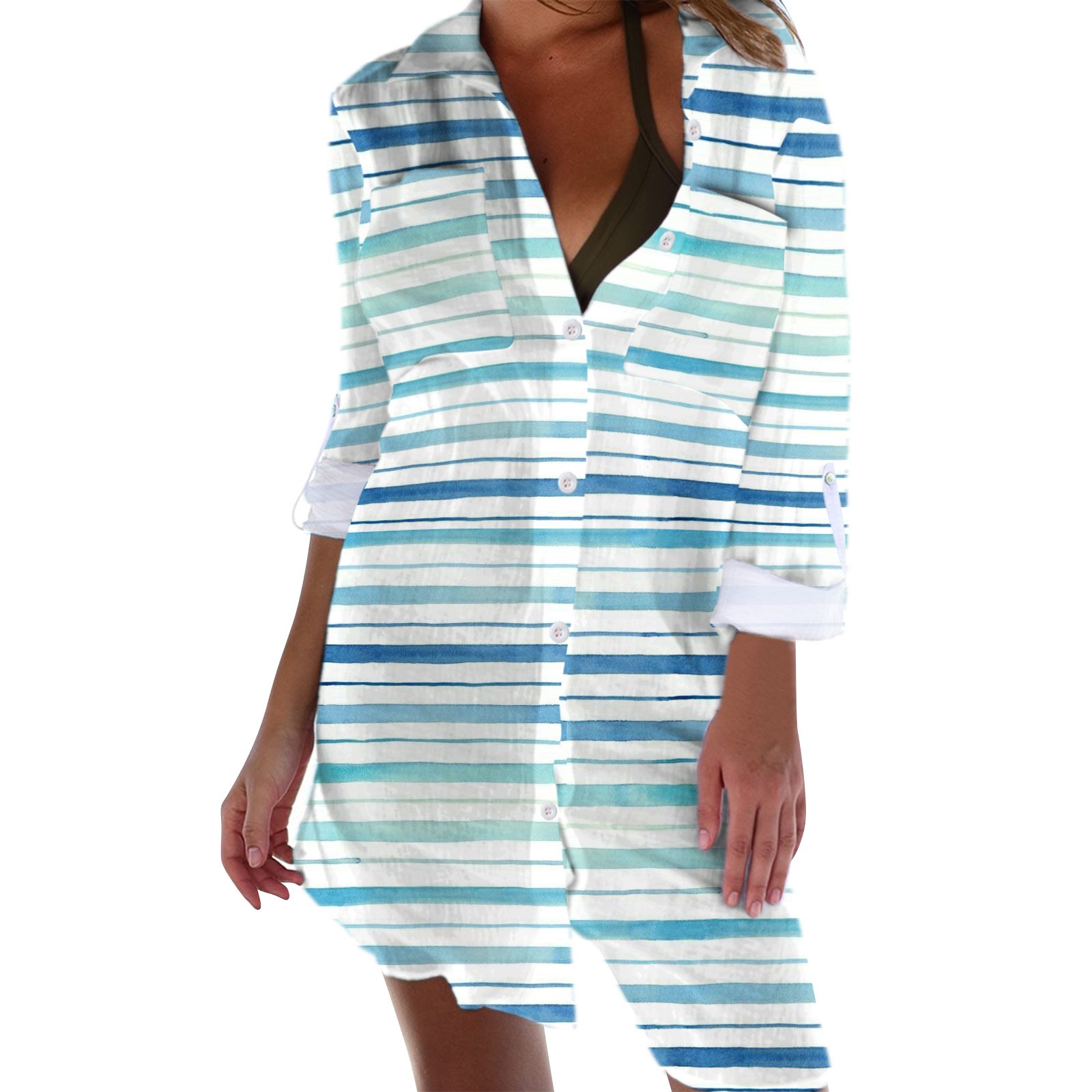 Women's Swimsuit Cover Up Button Down Swimsuit Shirt Shirt Swimsuit