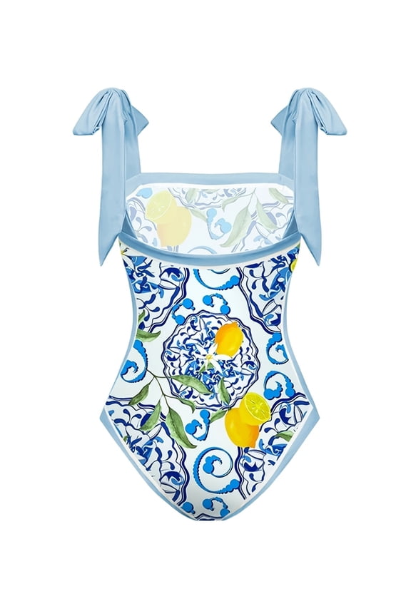 Women's Swimsuit Sets - 2 Piece Tropical Hawaiian Swimsuit Beach Skirt Triangle Bikini Sets - Floral Print Bathing Suits for Women 2024