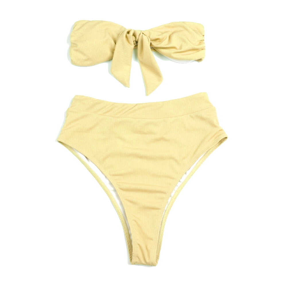 Womens Straight Green Bandeau Bikini Set Cute, Flawless, And Quick Drying  Swimwear With Thong Bottoms For Beach And Outdoor Activities From  Clothes0708, $10.46