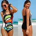 thumbnail image 1 of Women's Swimsuits Bikinis One Piece Under $10 Print Push-Up Padded Bathing Beachwear, 1 of 7