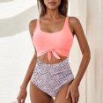 thumbnail image 1 of Women's Swimsuits One Piece Under $10 Summer Stripe With Chest Cushion And No Steel Support Backless Strap Swimsuit, 1 of 3