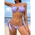thumbnail image 1 of Women's Swimsuits Purple Bikini String Bikini Bandeau Bikini Diamond Bikini Swimwear, 1 of 6