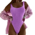 thumbnail image 1 of Women's Swimsuits Tummy High Waisted Bathing Suit Wrap Tie Back Monokini Swimwear 1 Piece Swimsuit, 1 of 4