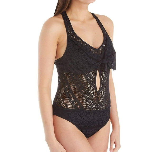 Women's Swimwear Large Color Play Crochet One Piece L