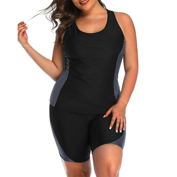 Women's Swimwear Plus Size for Lap Swimming Sports Swimwear Conservative Panel Color Sunscreen Swimwear Diving Suit Surfing Suit