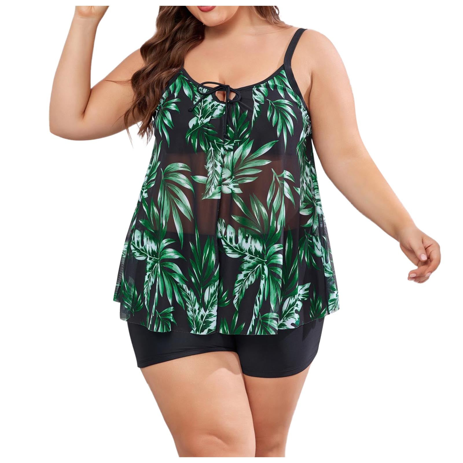 Women's Swimwears Tankinis Set Plus Size Swimsuit Skirt Conservative