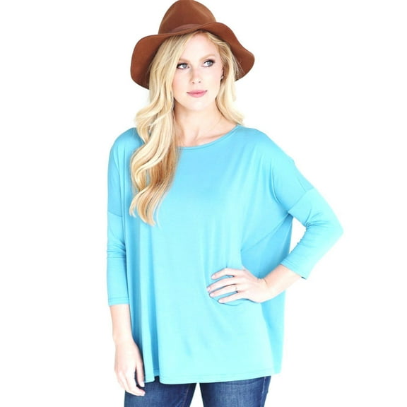 Women's T-SHIRT Scoop Neck Bamboo Top Casual Soft Loose Fit 1X 2X 3X