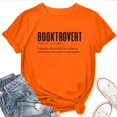 thumbnail image 1 of Women's T-Shirt Booktrovert Tee Funny Graphic Book Nerd T-Shirt Soft Cotton Casual Short Sleeve Top, 1 of 5