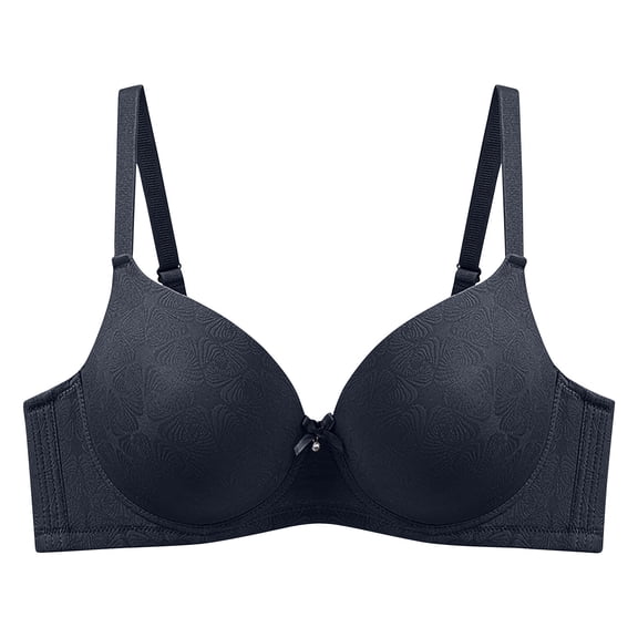 Women's T-Shirt Bra with Underwire, Push-Up Bra Full Coverage Basic Everyday Classic Soft Padded Bras D Cups