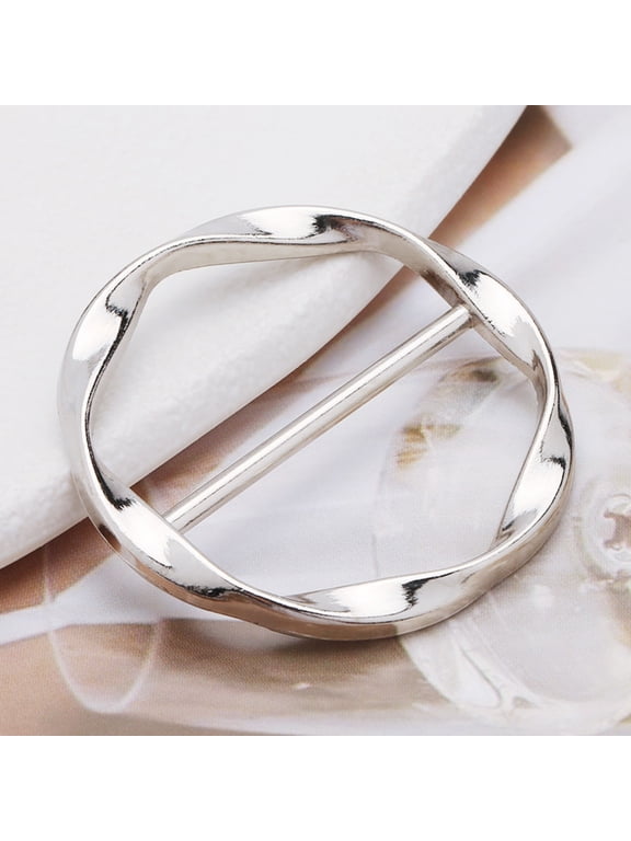 Women's T-Shirt Buckles, Scarf Ring, Belt Buckles for Women, Round Scarf Buckles, T-Shirt Clips, Scarf Clips Clothing Buckles Silk Scarf Rings Tee Shirt Clasps Knotted Alloy Fashion Clothespin