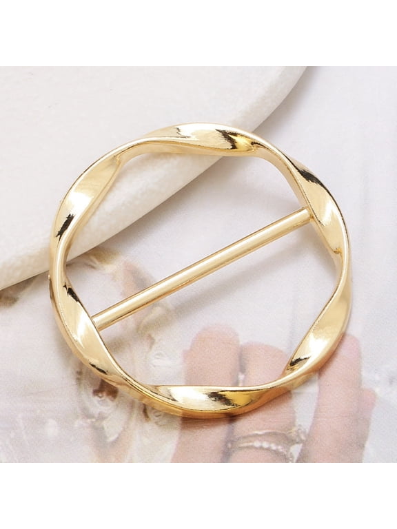 Women's T-Shirt Buckles, Scarf Ring, Belt Buckles for Women, Round Scarf Buckles, T-Shirt Clips, Scarf Clips Clothing Buckles Silk Scarf Rings Tee Shirt Clasps Knotted Alloy Fashion Clothespin