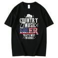 thumbnail image 1 of Women's T-Shirt Country Music Cute Funny Graphic Western Cowboys Cowgirls Casual Short Sleeve Tops Black 2X-Large, 1 of 4