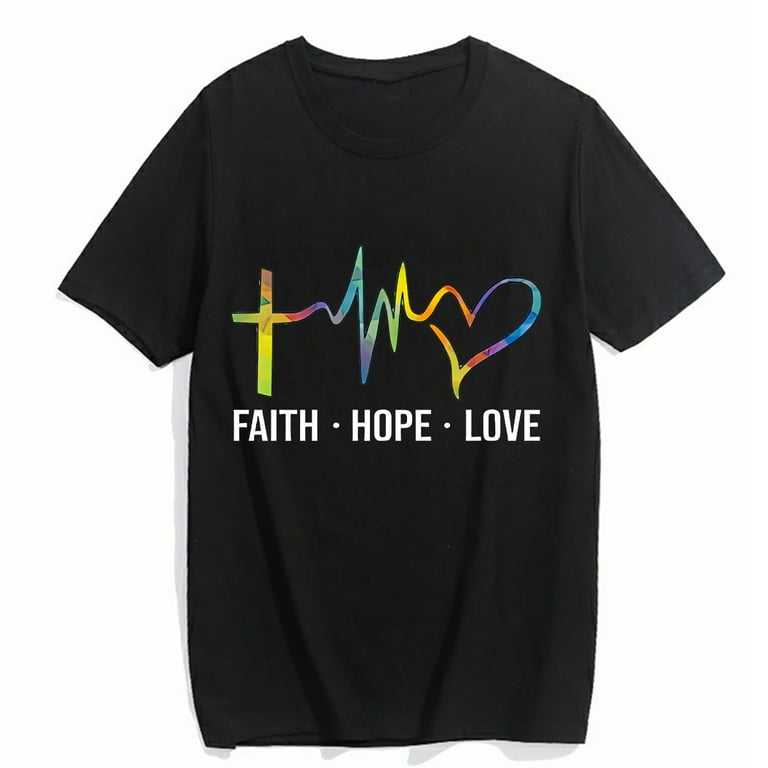 Faith Hope Love T Shirt Christian Saying Shirt Faith Hope Love T Shirt Christian Saying Shirt
