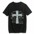 thumbnail image 1 of Women's T-Shirt Faith Shirt, Verse Shirt, Christian Gifts Print Casual Short Sleeve Tops Black Small, 1 of 4
