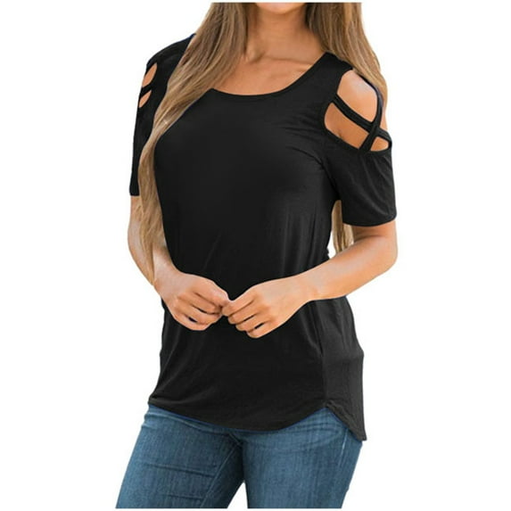 Women's T Shirt Imitation Pull Frame Off Shoulder Solid Color Top Casual Comfortable Stretchy Soft Breathable Fashion Tee