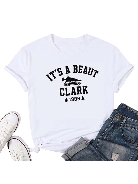 Women's T-Shirt It's A Beaut Clark Griswold Tee Funny Graphic T-Shirt Soft Cotton Casual Short Sleeve Top