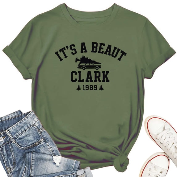 Women's T-Shirt It's A Beaut Clark Griswold Tee Funny Graphic T-Shirt Soft Cotton Casual Short Sleeve Top