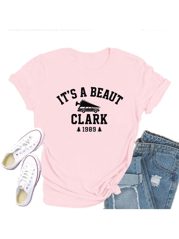 Women's T-Shirt It's A Beaut Clark Griswold Tee Funny Graphic T-Shirt Soft Cotton Casual Short Sleeve Top