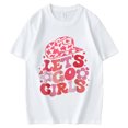 thumbnail image 1 of Women's T-Shirt Let's Go Girls Pink Cowgirl Hat Romantic Western Cowgirls Print Casual Short Sleeve Tops White Medium, 1 of 4