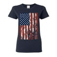 thumbnail image 1 of Women's T-Shirt Short Sleeve - American Flag 4th of July, 1 of 5
