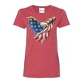 thumbnail image 1 of Women's T-Shirt Short Sleeve - American Flag Eagle USA, 1 of 5