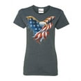 thumbnail image 1 of Women's T-Shirt Short Sleeve - American Flag Eagle USA, 1 of 5