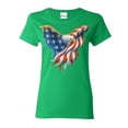 thumbnail image 1 of Women's T-Shirt Short Sleeve - American Flag Eagle USA, 1 of 5