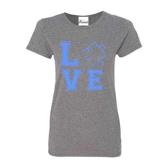 Women's T-Shirt Short Sleeve - Autism Awareness Puzzle