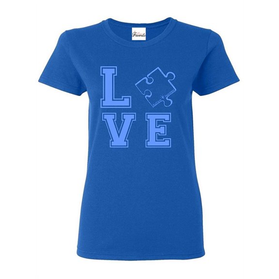 Women's T-Shirt Short Sleeve - Autism Awareness Puzzle