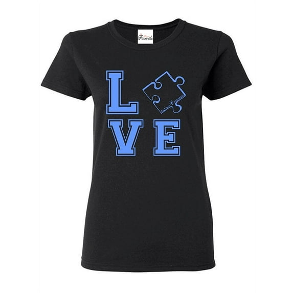 Women's T-Shirt Short Sleeve - Autism Awareness Puzzle