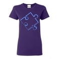 thumbnail image 1 of Women's T-Shirt Short Sleeve - Autism Awareness Puzzle, 1 of 5