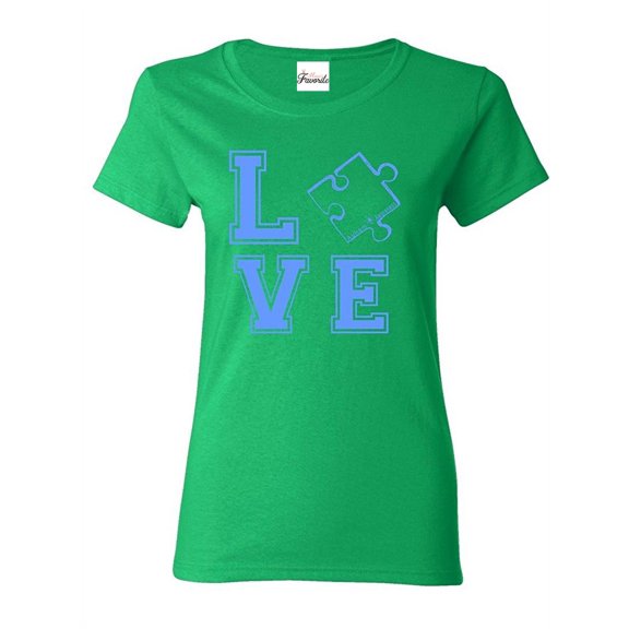 Women's T-Shirt Short Sleeve - Autism Awareness Puzzle