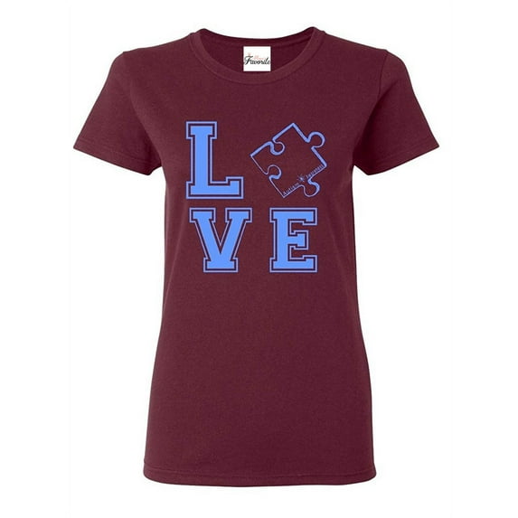 Women's T-Shirt Short Sleeve - Autism Awareness Puzzle