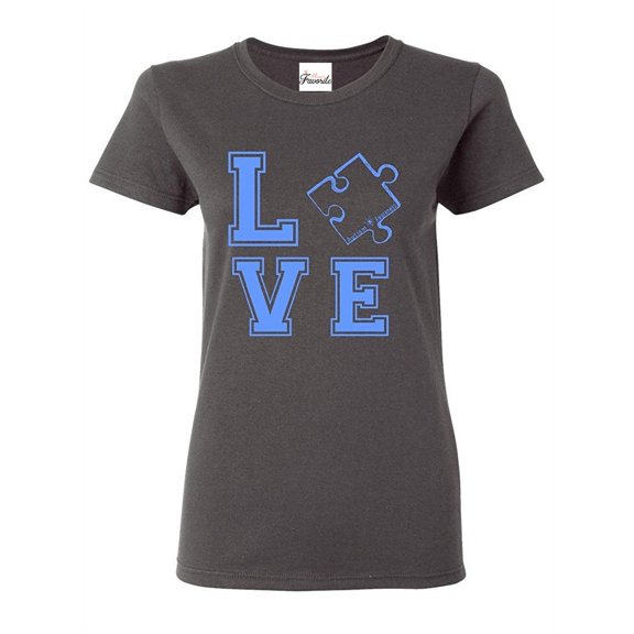 Women's T-Shirt Short Sleeve - Autism Awareness Puzzle