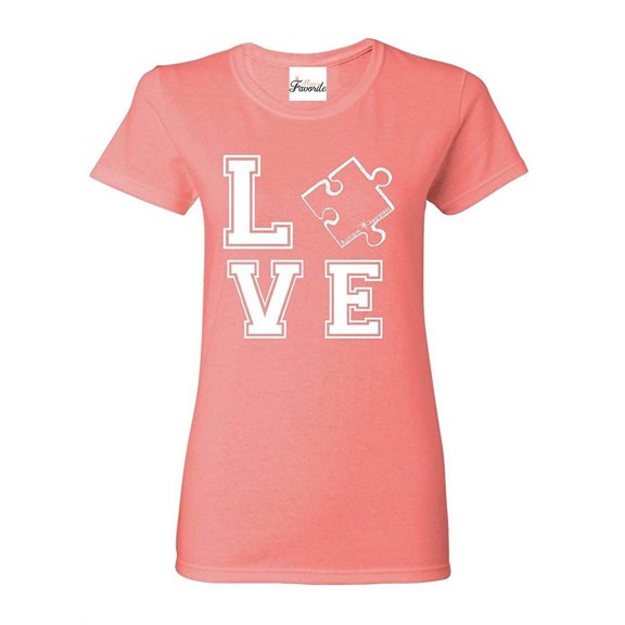 Women's T-Shirt Short Sleeve - Autism Awareness Puzzle