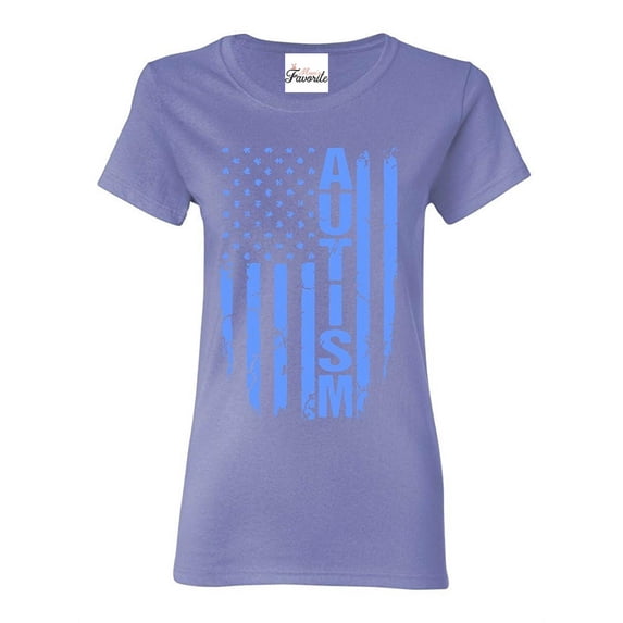 Women's T-Shirt Short Sleeve - Autism Flag