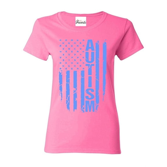 Women's T-Shirt Short Sleeve - Autism Flag