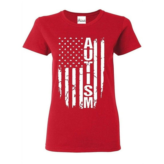 Women's T-Shirt Short Sleeve - Autism Flag