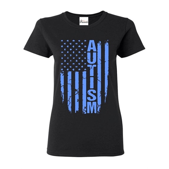 Women's T-Shirt Short Sleeve - Autism Flag