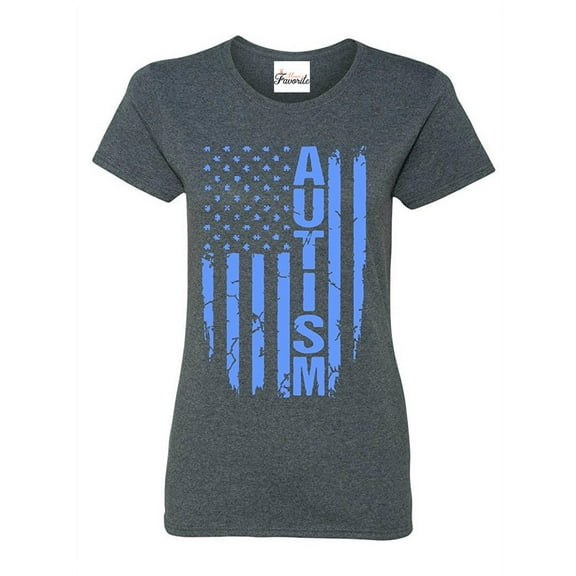 Women's T-Shirt Short Sleeve - Autism Flag
