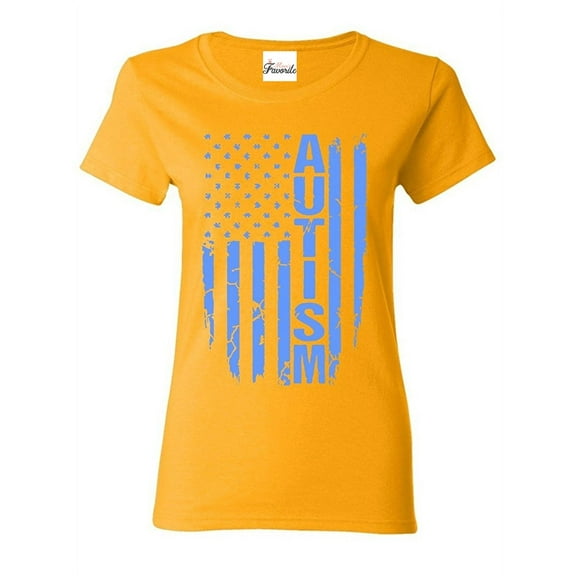 Women's T-Shirt Short Sleeve - Autism Flag