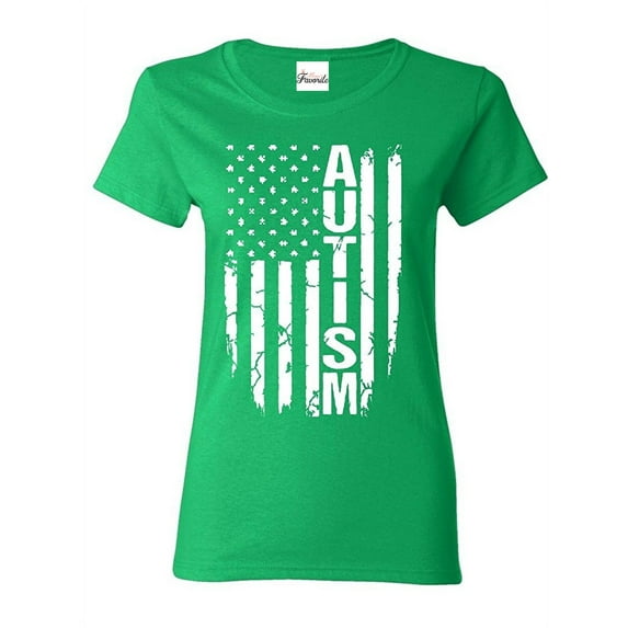 Women's T-Shirt Short Sleeve - Autism Flag