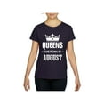thumbnail image 1 of Women's T-Shirt Short Sleeve - Birthday Gift Queens Are Born in August, 1 of 5