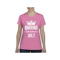 thumbnail image 1 of Women's T-Shirt Short Sleeve - Birthday Gift Queens Are Born in July, 1 of 5