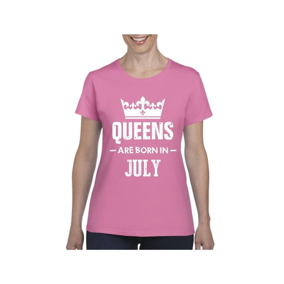 Women's T-Shirt Short Sleeve - Birthday Gift Queens Are Born in July