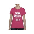 thumbnail image 1 of Women's T-Shirt Short Sleeve - Birthday Gift Queens Are Born in July, 1 of 5