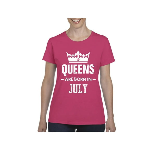 Women's T-Shirt Short Sleeve - Birthday Gift Queens Are Born in July