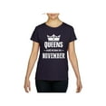 thumbnail image 1 of Women's T-Shirt Short Sleeve - Birthday Gift Queens Are Born in November, 1 of 5