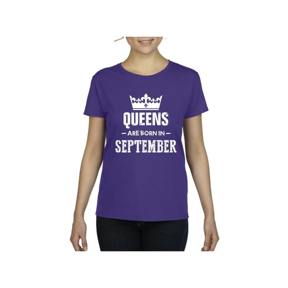 Women's T-Shirt Short Sleeve - Birthday Gift Queens Are Born in September